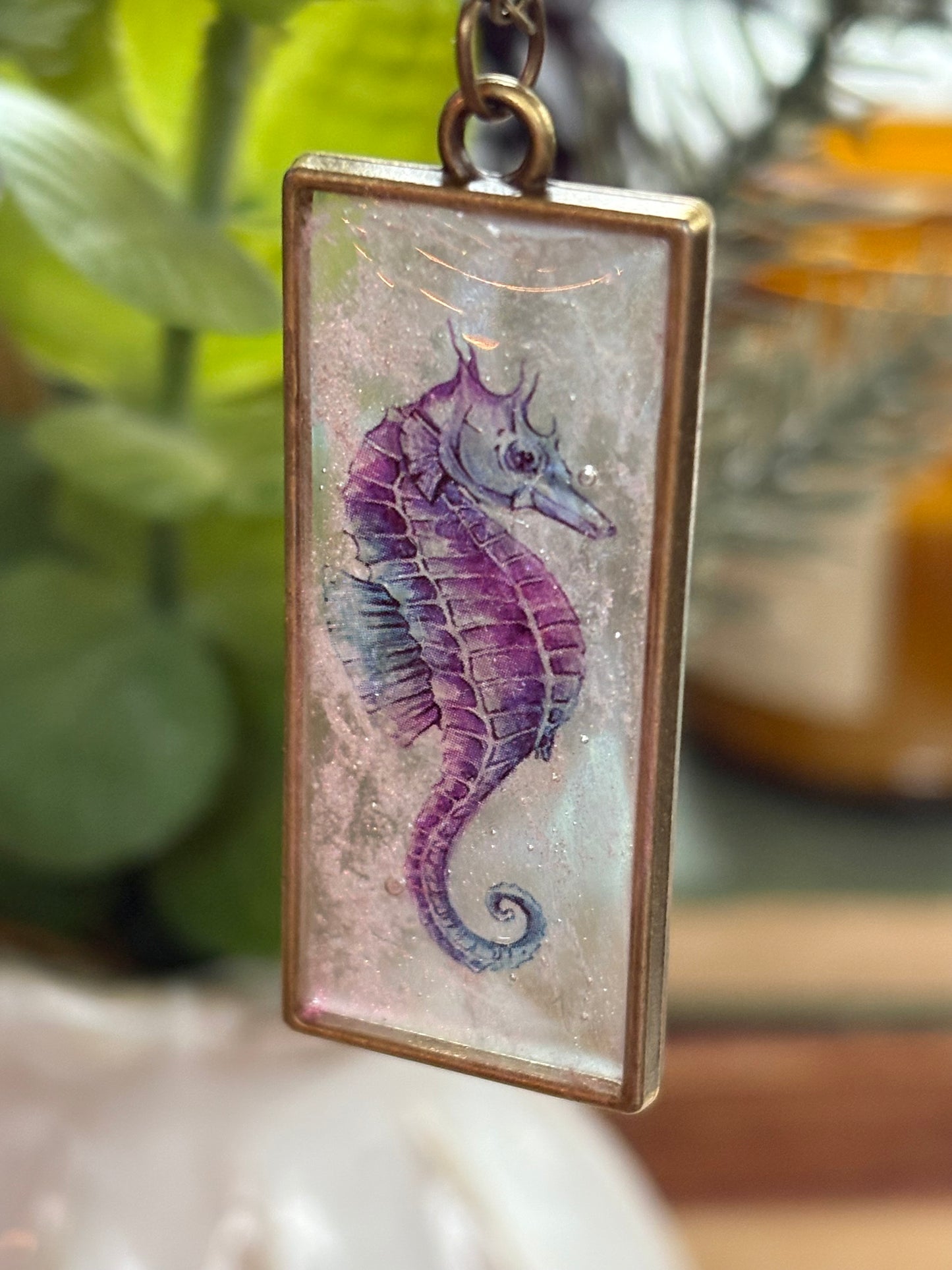 Seahorse Handmade Resin Necklace